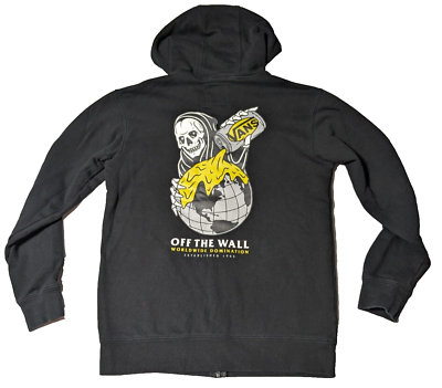 VANS OFF THE WALL WORLD DOMINATION Men Small Black Double-Sided