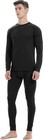 Herren 100% Wolle Thermo Unterwäsche Set Ski Basisschicht lange Unterhosen Top