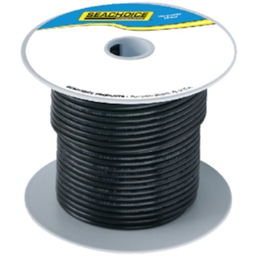 Seachoice 10 Guage Tinned Copper Marine Wire, Black - 100 Foot Roll - Afbeelding 1 van 1