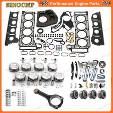 M278 4.7L Engine Rebuild Kit - Gaskets Piston Rods Timing Chain Set for Mercedes