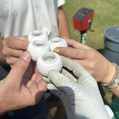 3x Golfballglas mit Deckel Kollektion Geschenk Golf Party Dekoration