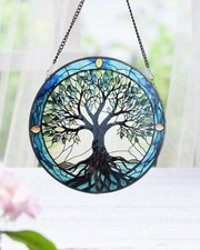 Tree of Life Stained Glass SunCatcher Tree of Life Light Catcher Window Hanging
