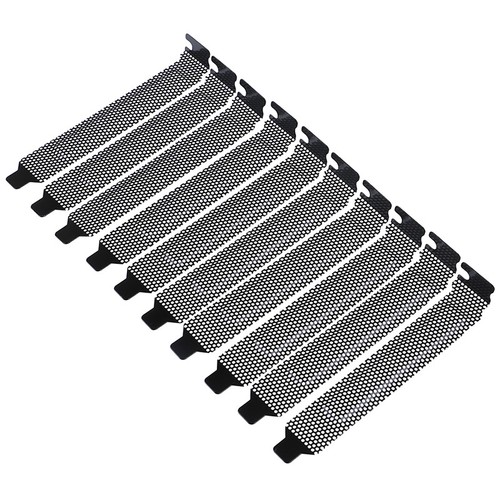 10Pcs New black PCI slot cover dust filter blanking plate hard steFY MB - Photo 2/9