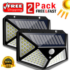 2 Lamparas Solares Luz LED Luces Para Exterior Patio Con Sensor De Movimiento