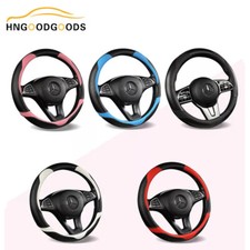 Carbon Fiber Car Steering Wheel Cover 15"inch Anti Slip for Men Women Trucks SVU