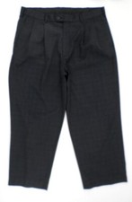 Perry Ellis Portfolio Men's Dress Pants 36x26 Gray Windowpane