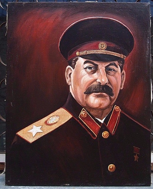 Soviet Painting, oil on canvas "GENERALISSIMUS USSR STALIN." eBay