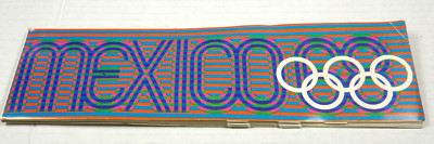 Vtg 1968 Mexico Olympics RARE Cube Display Booklet Lance Wyman W/Events Schedule