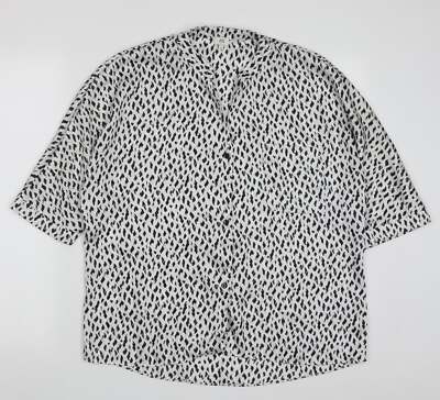 River Island Damen weiß Polyestermischung Knopfleiste Größe 10-B