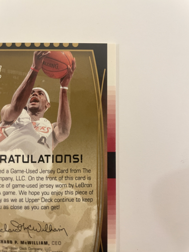 2004 Upper Deck SP Game Used Jersey /100 Lebron James Patch #63 Gold Cavaliers - Picture 10 of 15