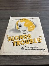1937 Blonde Trouble Pressbook Cover Page (A)