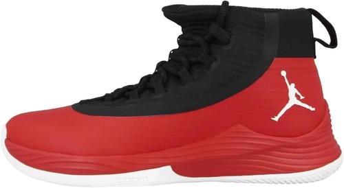 NIKE AIR JORDAN Ultra Fly 2 (Men's Size UK 9) Black Red Clean Basketball Shoe - Picture 2 of 8