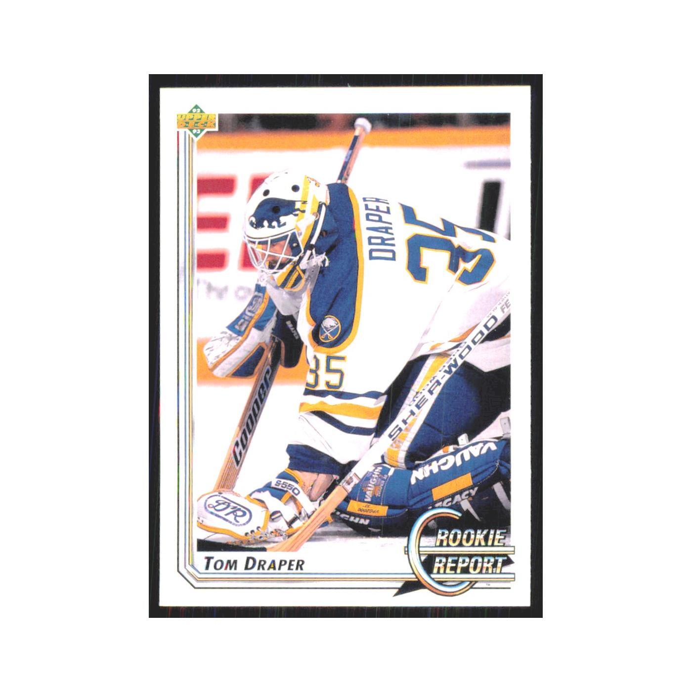 Tom Draper Rookie 1992 Upper Deck #361 Buffalo Sabres Hockey Card NM