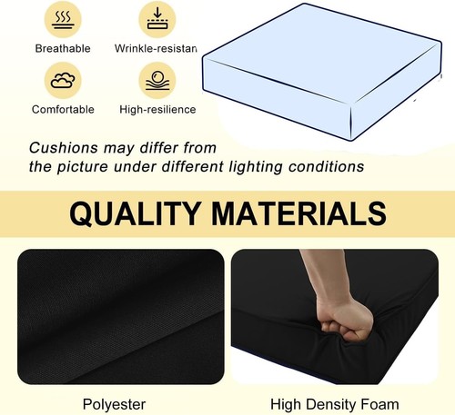 8cm Waterproof Seat Pad Garden Rattan Furniture Outdoor Cushion Removable Cover - Picture 44 of 76