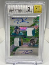 2021 SPECTRA TREVOR LAWRENCE TRAVIS ETIENNE JR PATCH AUTO RC #08/10 POP 1 BGS 10
