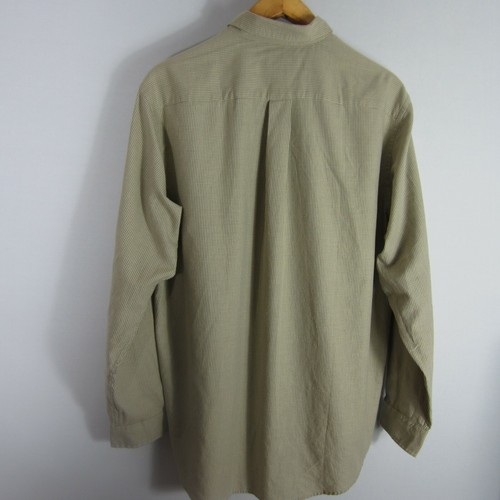 L.L. Bean Mens Large Beige White Houndstooth Check Cotton LS Button Shirt - Picture 5 of 10