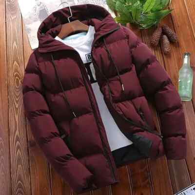 Men Winter Warm Duck Down Jacket Ski Snow Thick Hooded Puffer Coat Parka Quilted