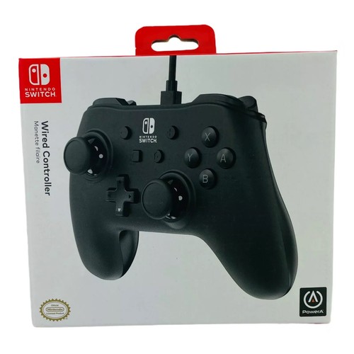 PowerA Wired Controller for Nintendo Switch Matte Black 1511370-01 Power A OEM