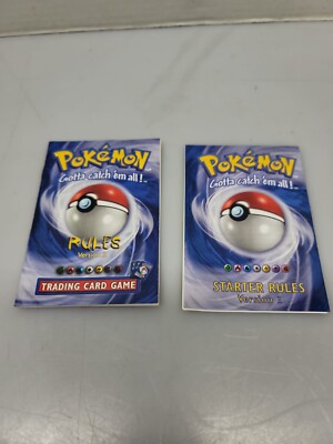 Original 1999 Pokemon Trading Card Game Starter Rules Booklet Version 1 and  2 | eBay