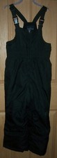 Boy/Girl Youth Faded Glory Black Snow Bib Pants Ski Overall XS 4-5 EUC