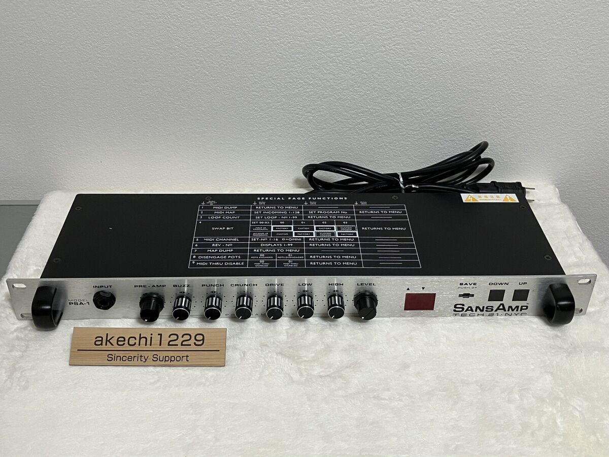Tech 21 SansAmp Model PSA-1 Preamp Rackmount Used Tested | eBay Tech 21 SansAmp Model PSA-1 Preamp Rackmount Used Tested | eBay