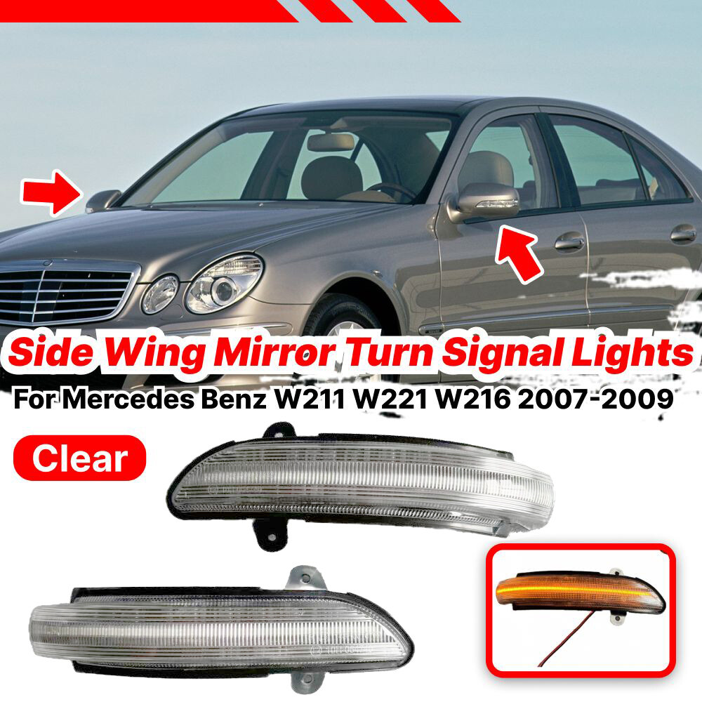 Clear Sequential Mirror Turn Signal LAMP For Benz W211 W221 W216