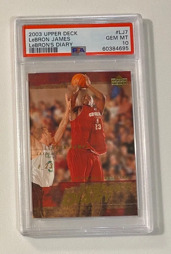 2003 Upper Deck #LJ7 LeBron James rookie card Lebron's Diary PSA 10 #S86