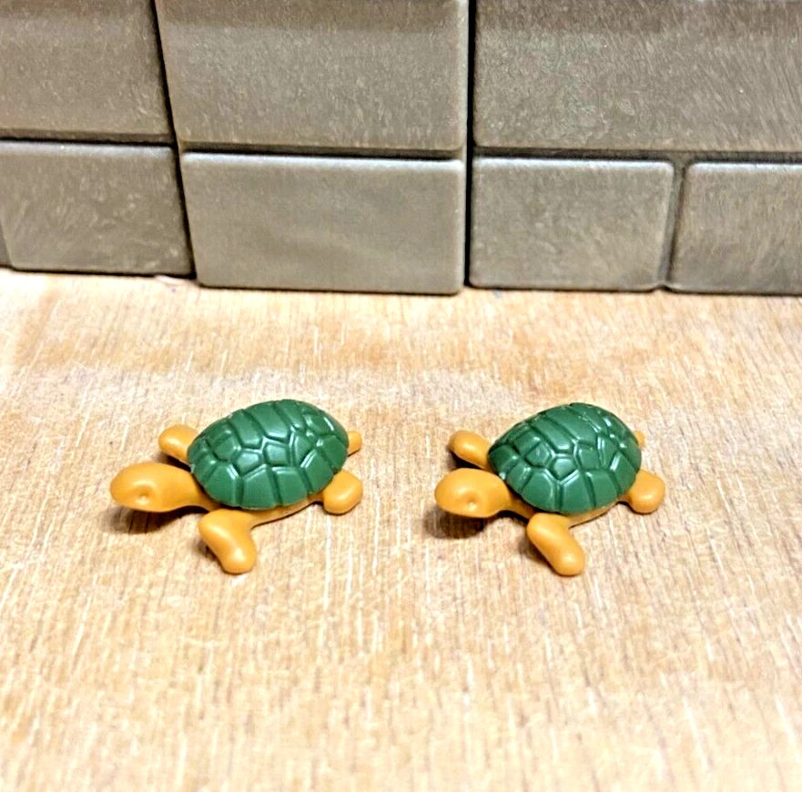 PLAYMOBIL Animaux 2 Bébés Tortue Tropique Plage Océan Mer Zoo 03 - Photo 1/2