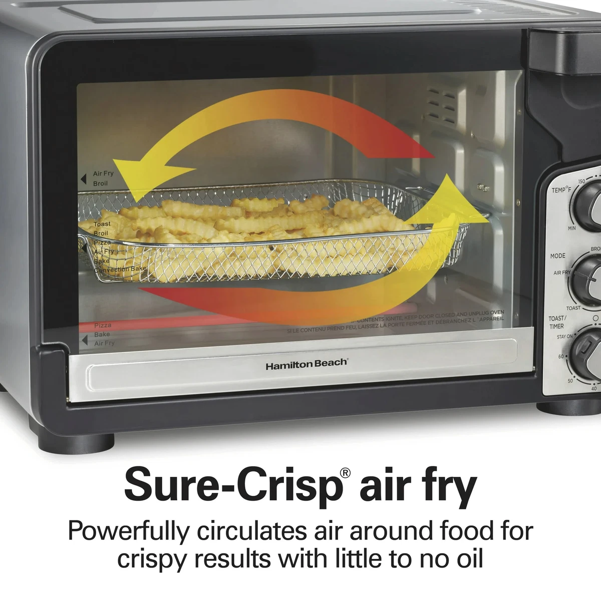 Hamilton Beach Easy View XL Toaster Oven with Sure-Crisp Air Fry6