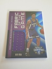 2016-17 Totally Certified Malachi Richardson Jersey Card #ed/99  - Sacramento 