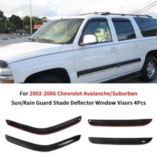 For 2002-2006 Chevy Avalanche/Suburban Window Vent Visor Rain Shade Sun Guard