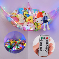 Stuffed Animal Net Or Hammock With LED Light Hanging Toy Net Hammock For Stuff