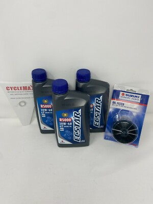 #ad #ad OEM 2002 2021 Suzuki GSX R750 10w40 Oil Change Kit $49.39