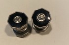 Vintage E-Z Snap Cuff Links Black/ White Silver Toned Octagonal  — photo 2