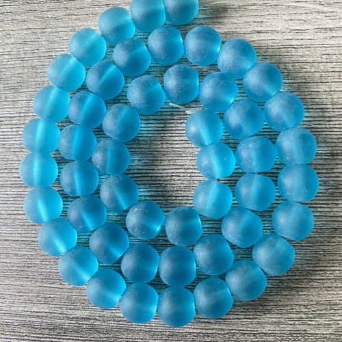 Cuentas sueltas redondas de ágatas de piedras preciosas naturales mate de 4-12 mm para hacer joyas de 15"" - Imagen 61 de 69