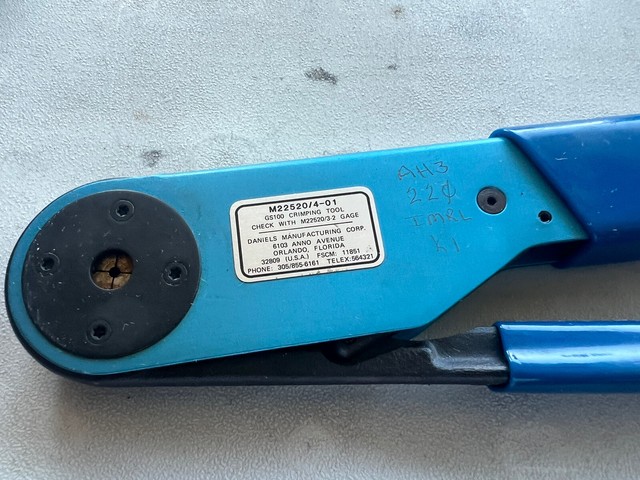 DMC Daniels M22520/4-01 Gs100-1 Hand Crimping Tool Crimper for sale ...