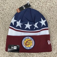 Cleveland Cavaliers New Era Beanie 2018 Tip Off Cuffed Knit Hat Wine Blue Stars