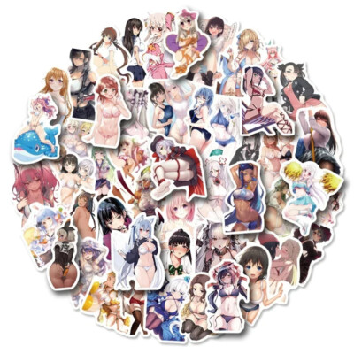 SEXY GIRLS STICKERS LOT NAKED BOMB WAIFU WOMEN BIKINI LAPTOP VINYL
