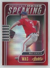 2021 Panini Absolute Statistically Speaking Red Max Scherzer 22/99 Washington