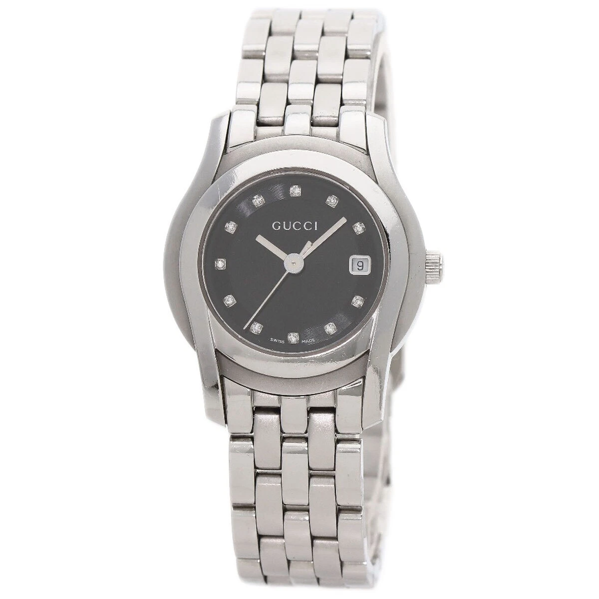 Montres GUCCI 11P Diamant 5500L Acier Inoxydable/Acier Inoxydable Femme