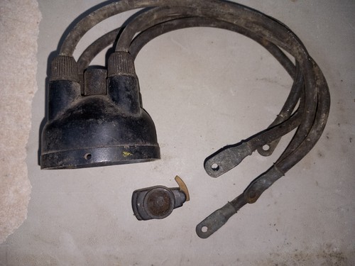 Original Lucas Distributor cap rotor arm and leads for Austin 7