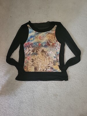 Wearable Art Manoukian Y2k Mesh Top S M renaissance Plein Sud