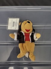 Disney Store Mini Bean Bag Plush Winnie The Pooh Dressed As A Pilot 8" NWT