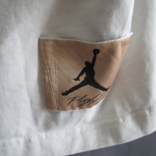 Air Jordan Mens Flight Heritage T-Shirt Large Sail Cotton Gold Chain DH3610-072 - Picture 4 of 9