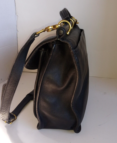 Coach "Beekman" 1996 maletín de cuero negro bolso para computadora portátil H6C 5266 *Excelente* - Imagen 4 de 21