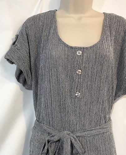 Next Size 20 Grey Textured Utility Wide Leg Belted Jumpsuit New With Tags - 第 7/21 張圖片