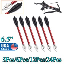 6.5'' Aluminum Crossbow Arrows 3 36Pcs Pistol Bolts for Archery Crossbow Hunting