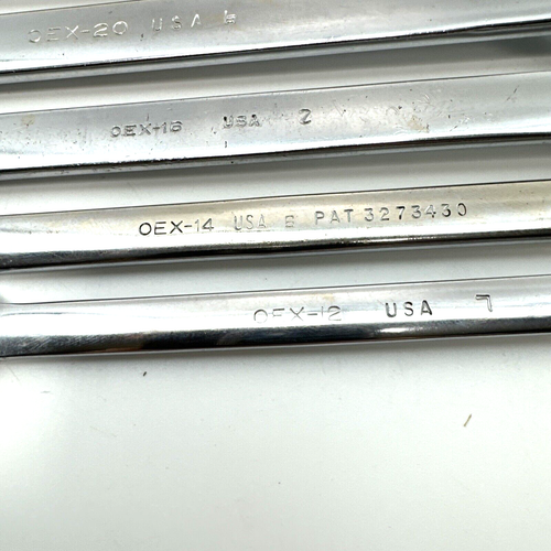 Snap On 7 piece wrench set SAE OEX-28 OEX-24 OEX-22 OEX-20 OEX-16 OEX-14 OEX-12 - Picture 6 of 13
