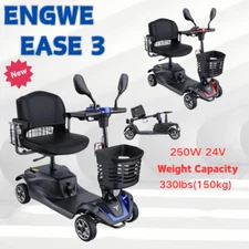 ENGWE 250W Motor 5.6mph Scooter Wheelchair Folding Electric Scooters 330lbs 
