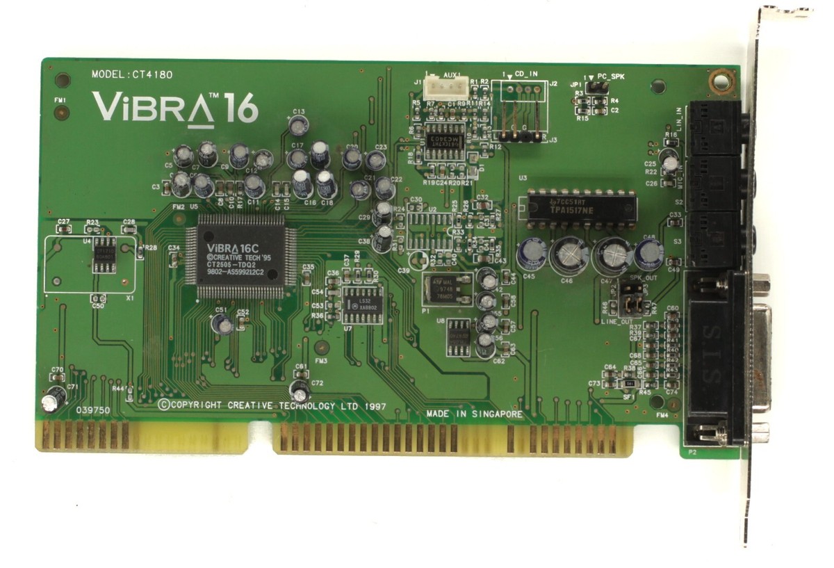 ISA sound card - Creative Vibra16 - Vibra 16C - CT4180 - TESTED | eBay 